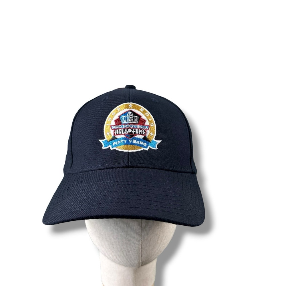 New Era Pro Football Hall Of Fame 50th Anniversary 2013 Navy Strap Back Hat OSFM